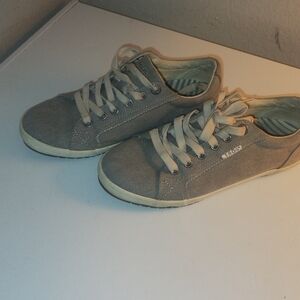 Taos Footwear Taupe Suede Sneakers